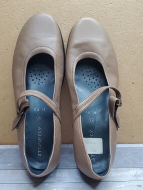 Stonefly Taupe Mary Jane Shoes Size EU 39